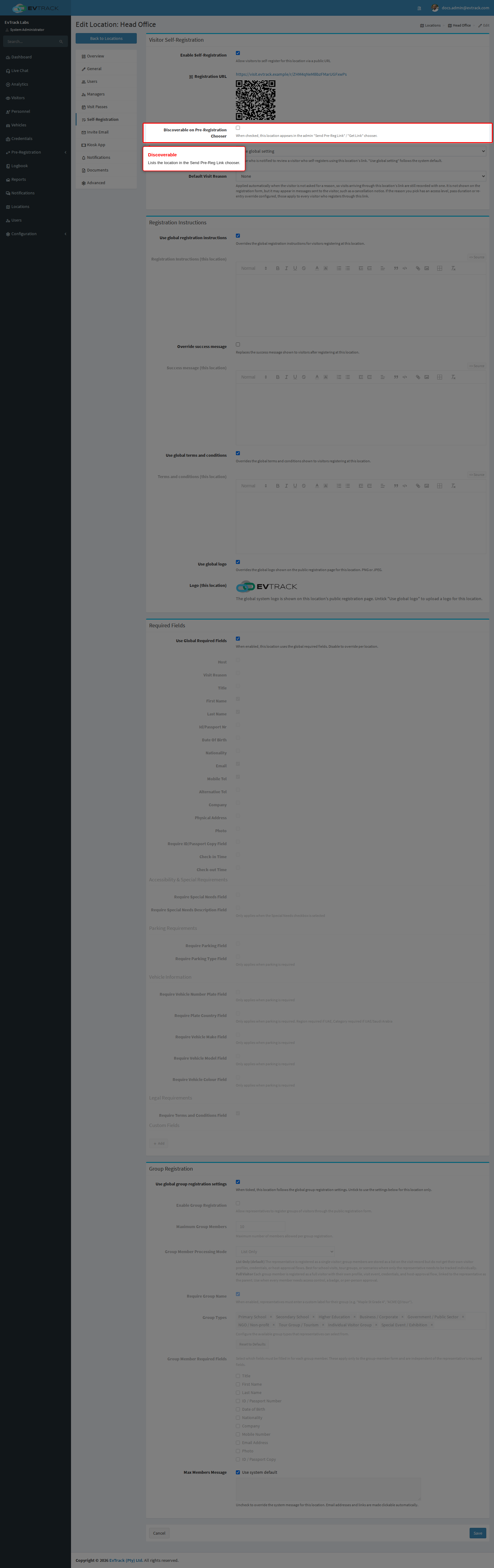Discoverable on Pre-Registration Chooser