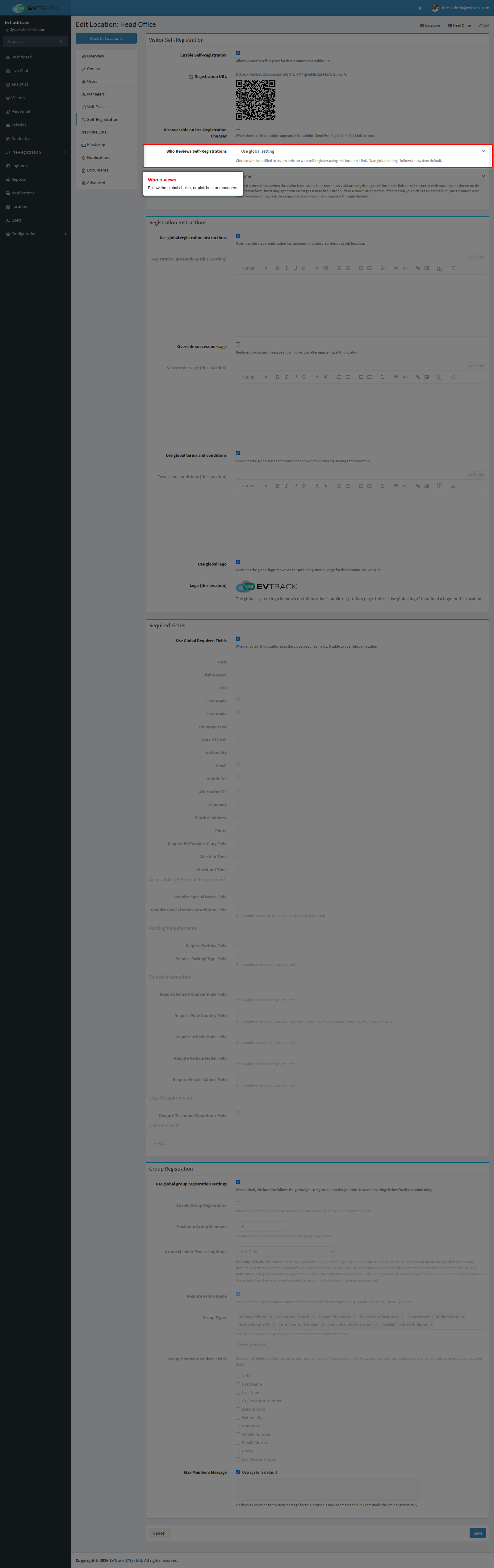 Who Reviews Self-Registrations
