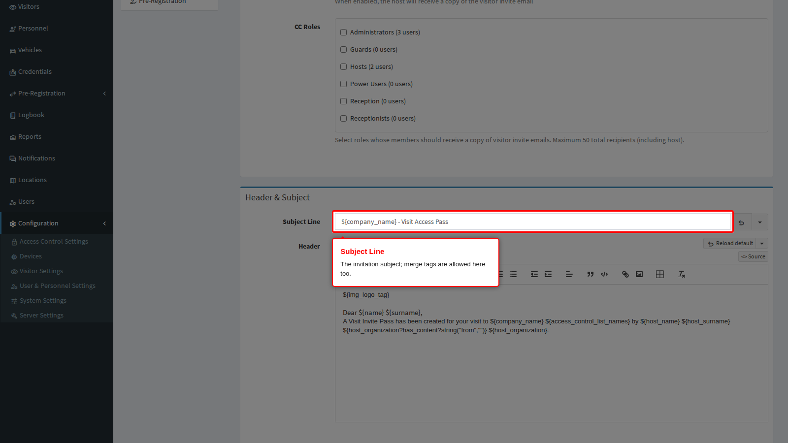 Subject Line
