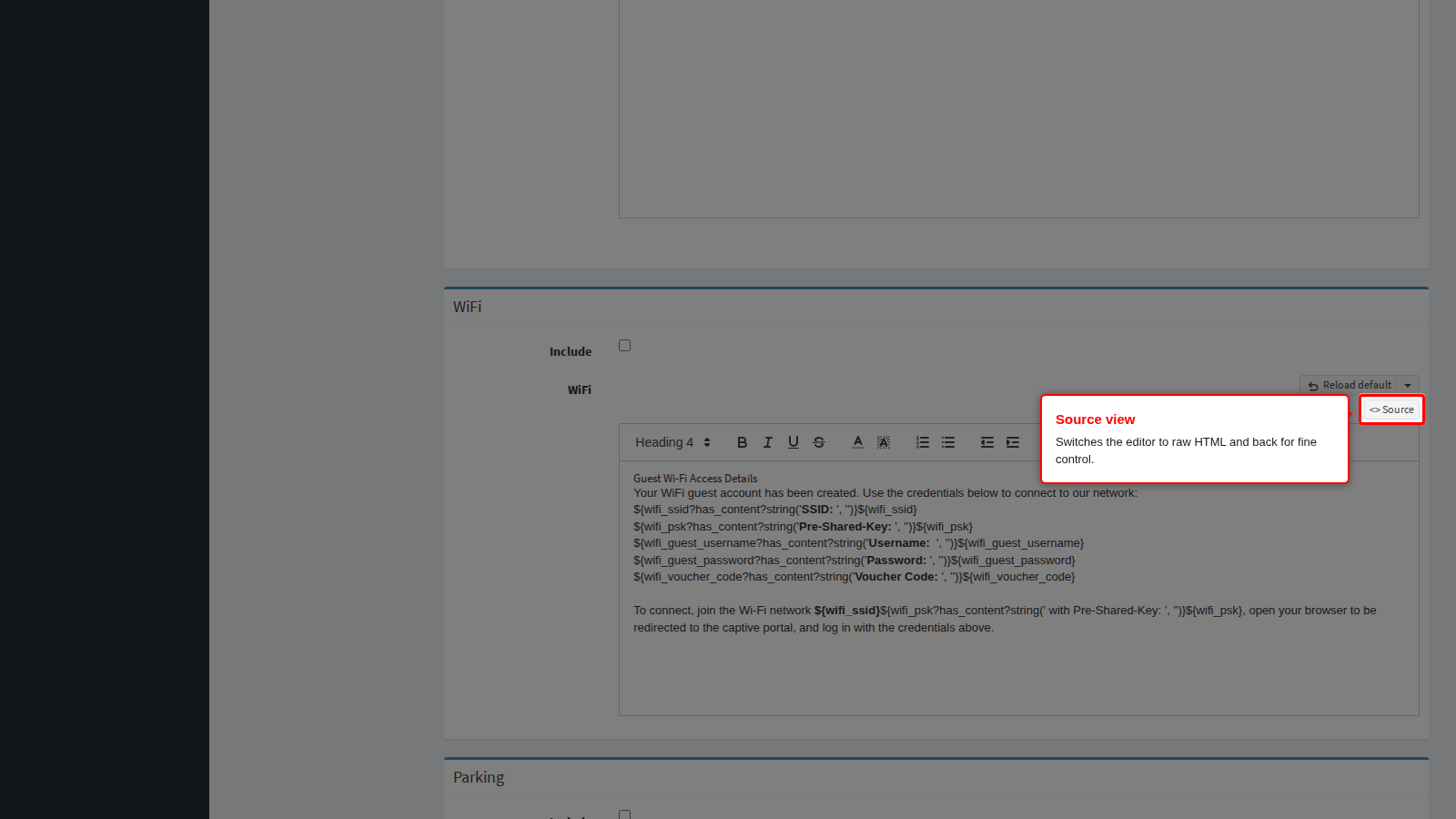 Source view