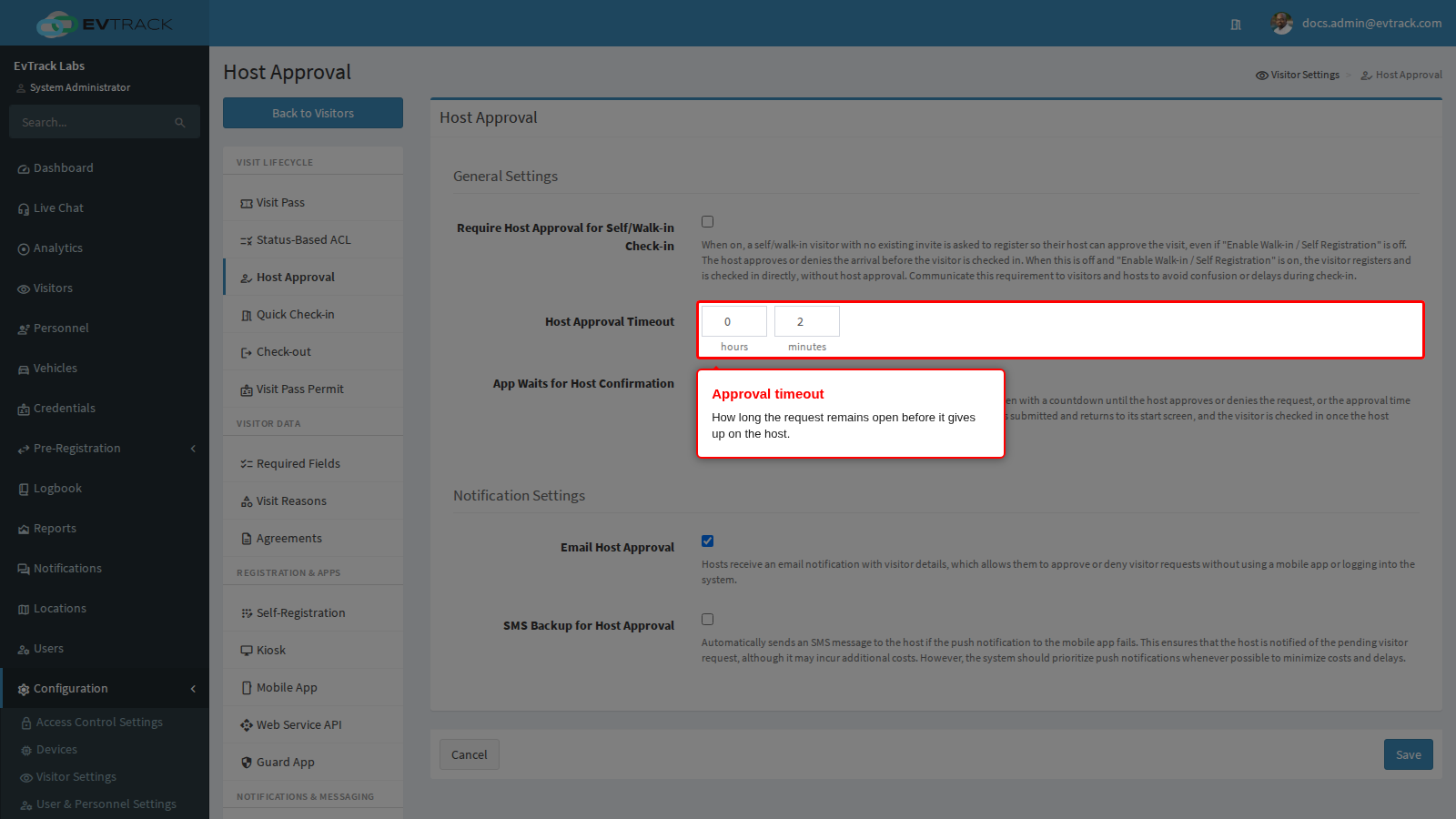 Host Approval Timeout
