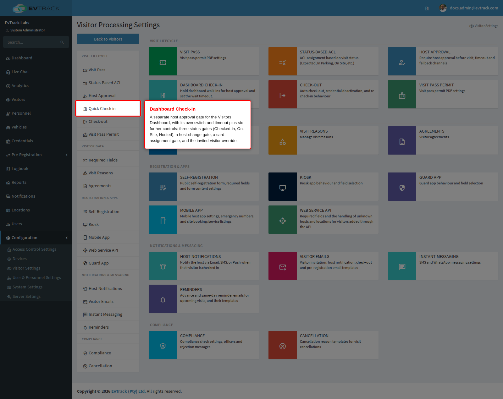 The Dashboard Check-in tile, a separate host approval gate