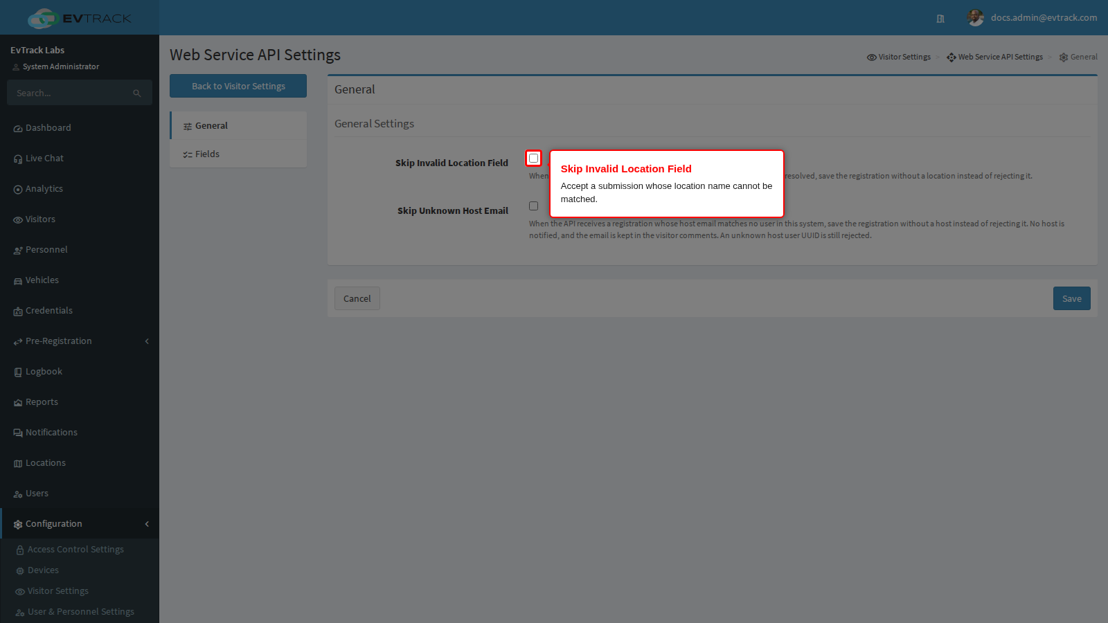 Skip Invalid Location Field