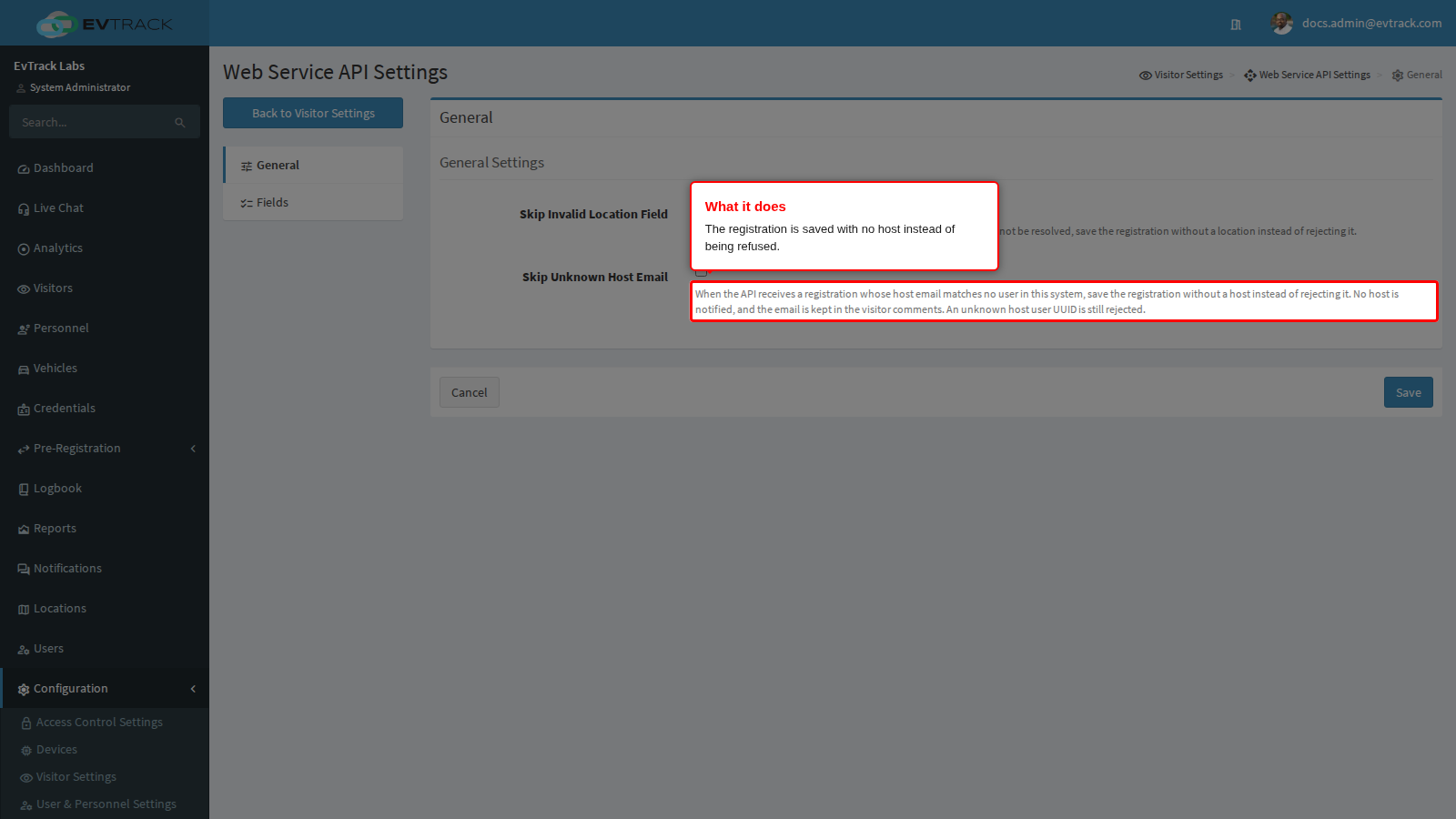 What Skip Unknown Host Email does