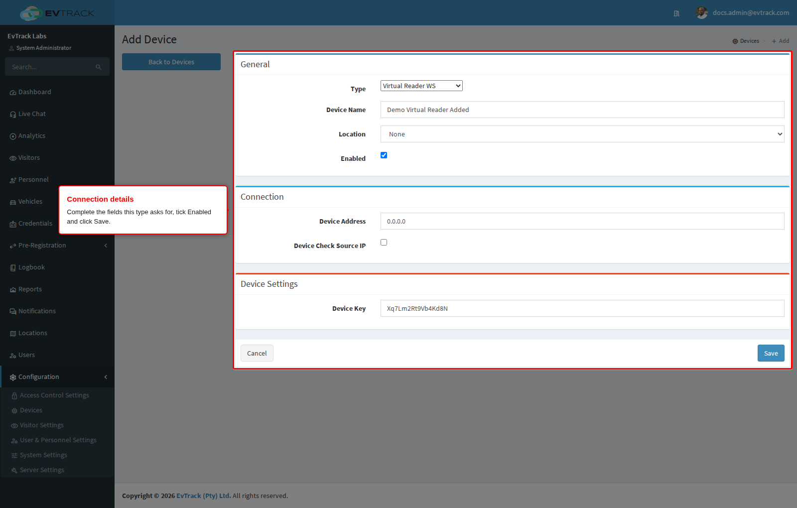 The add form