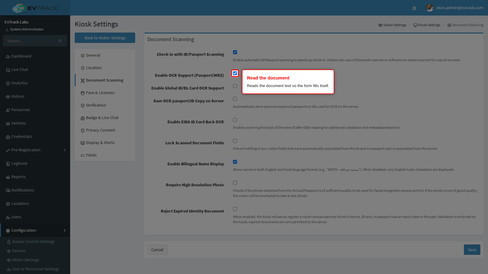 Enable OCR Support (Passport/MRZ)