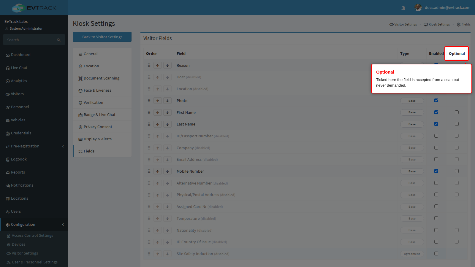 The Optional column