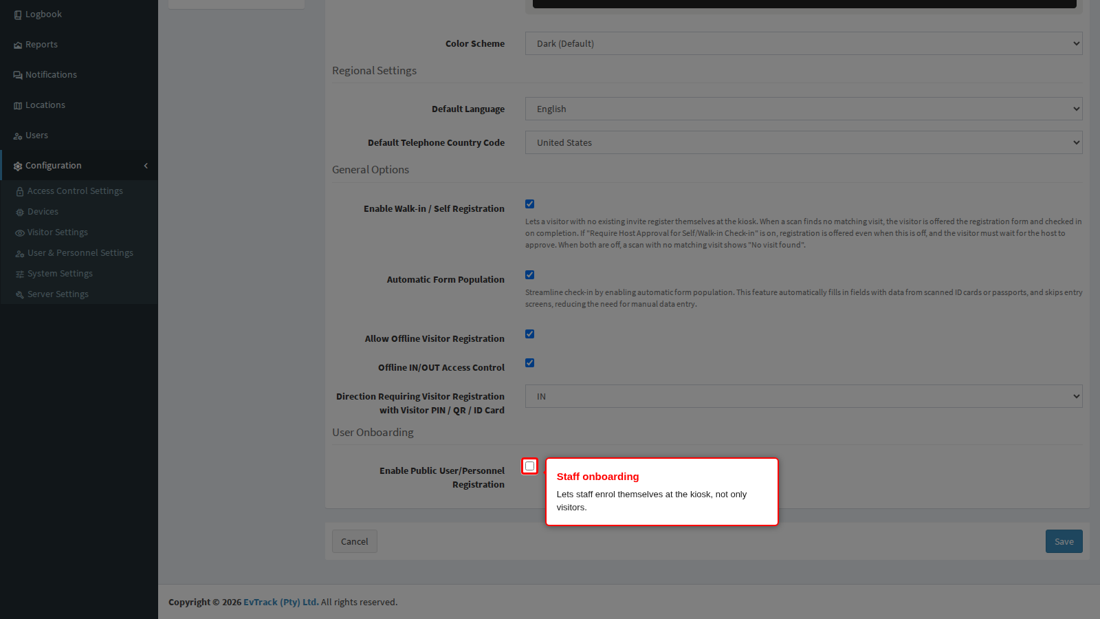 Enable Public User/Personnel Registration