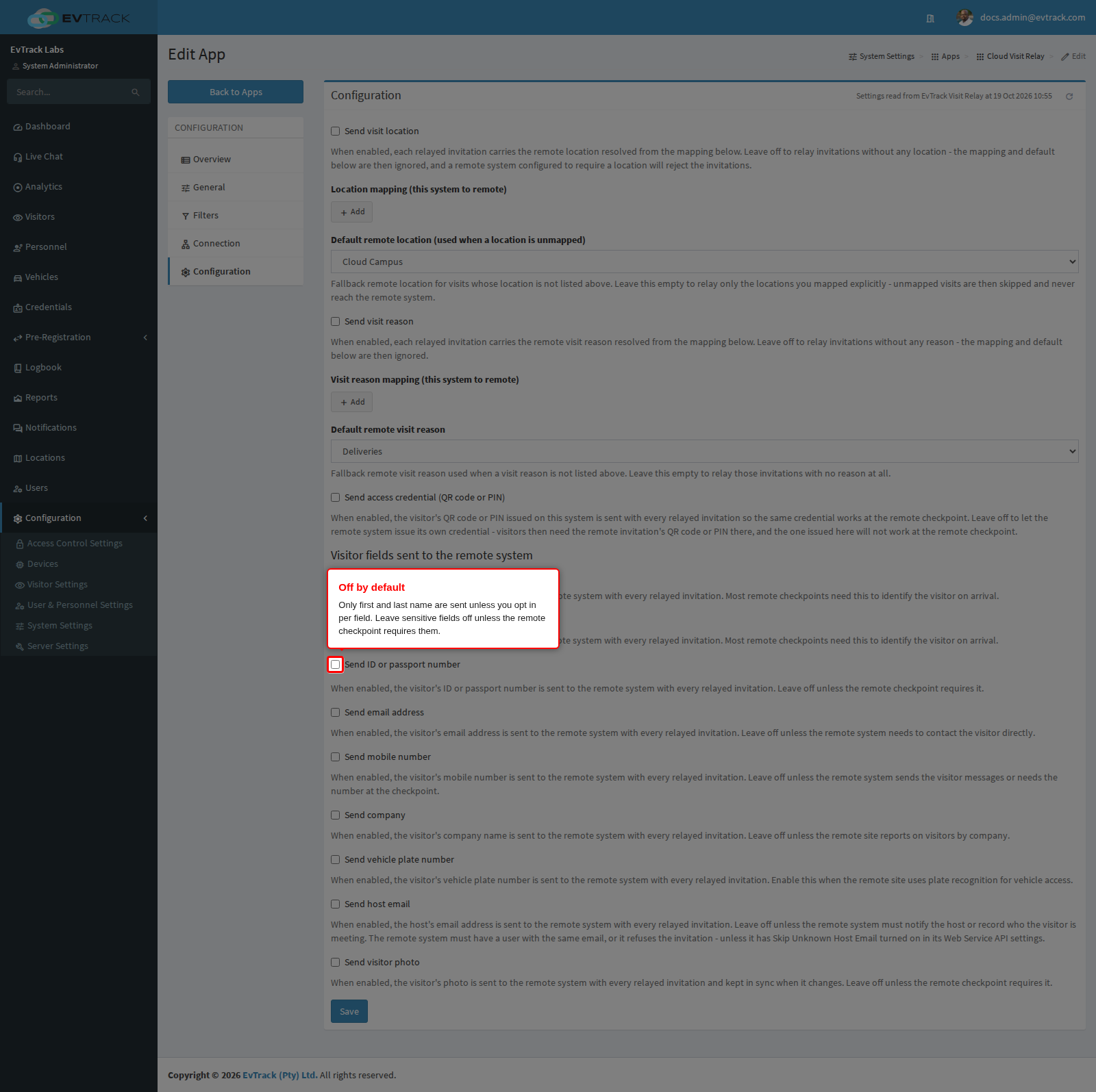 Per-field opt-in