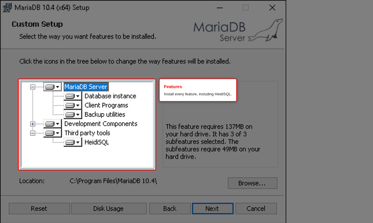 MariaDB features