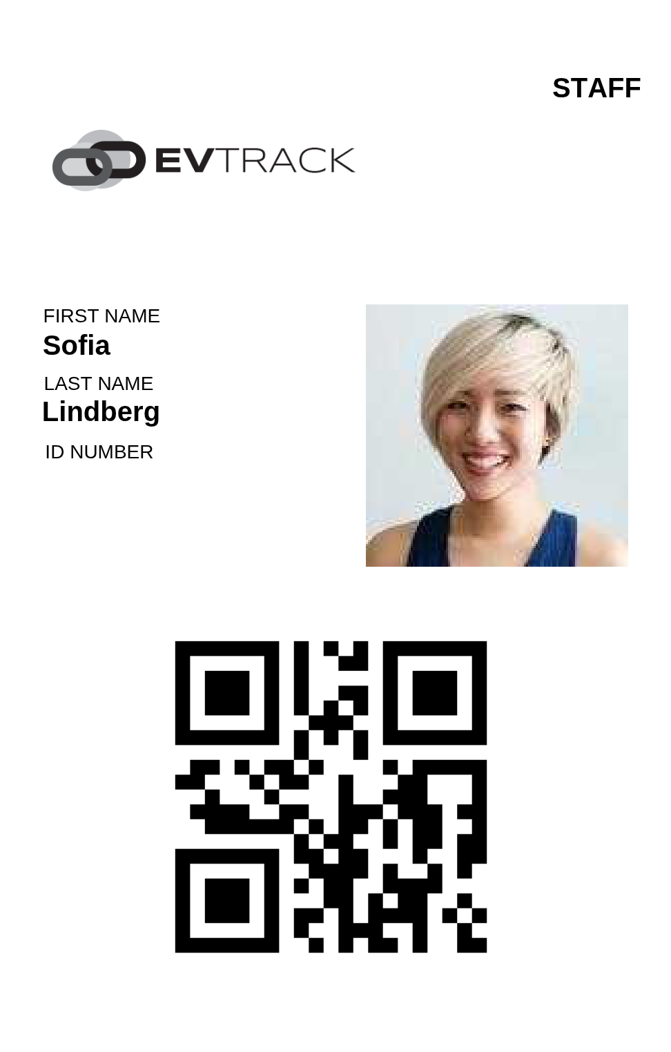 Portrait with QR Code