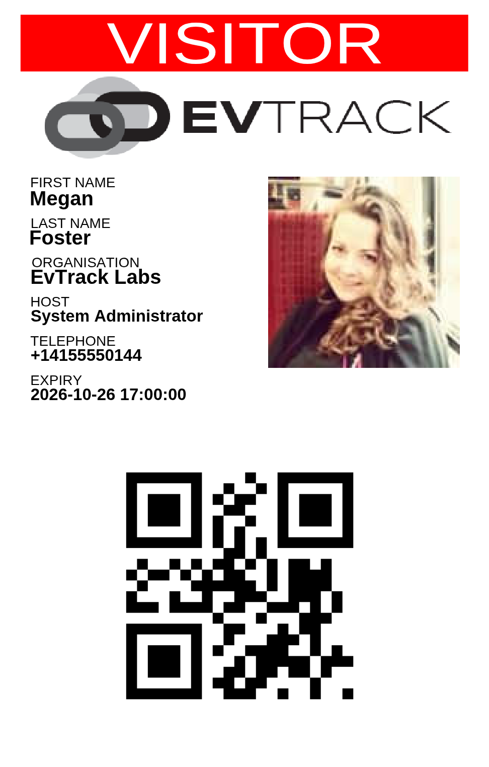 Portrait Banner with QR Code